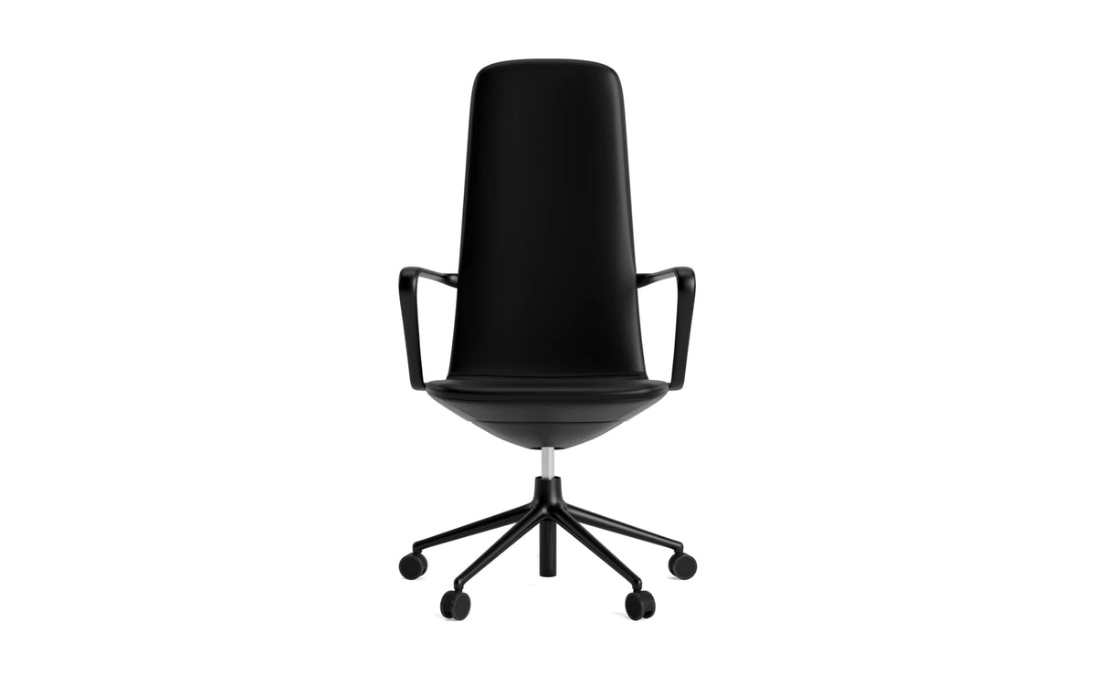 Off Armchair Hoch mit Drehgestell und Rollen Gaslift schwarze Aluminium Ultra in Ultra 41599 präsentiert im Onlineshop von KAQTU Design AG. Bürostuhl ist von Normann Copenhagen