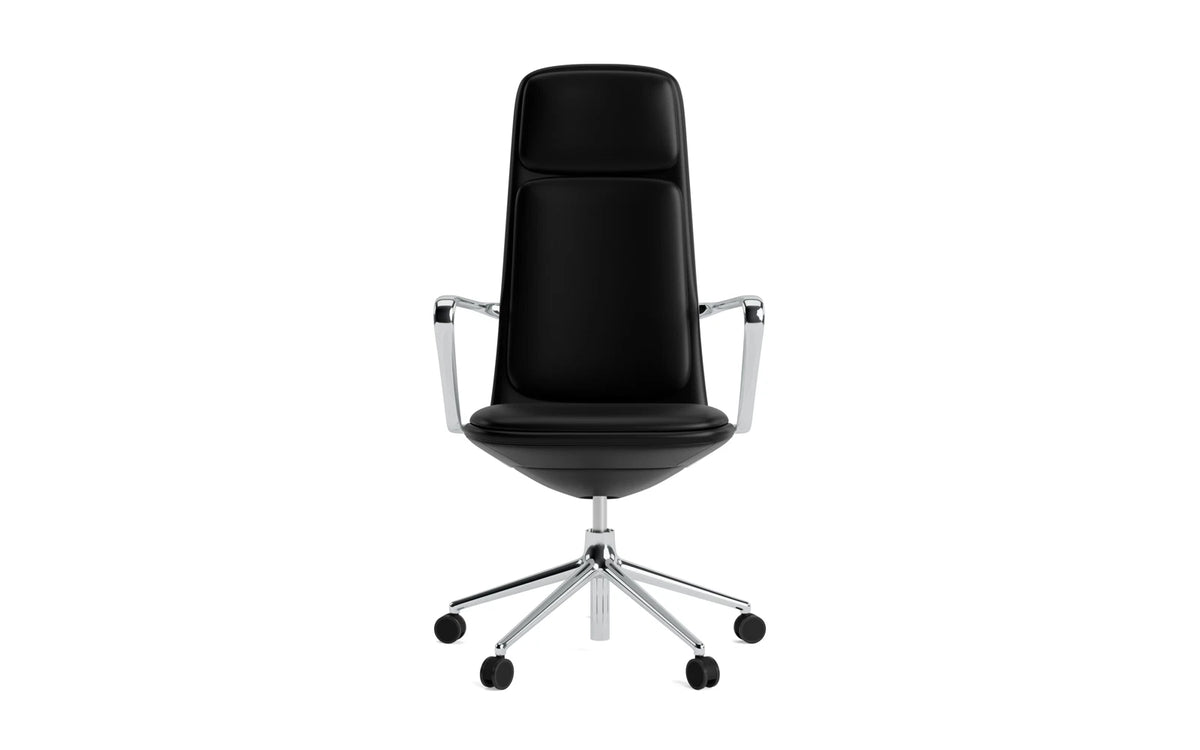 Off Armchair hoch 5W gaslift aluminium mit kissen Ultra in Ultra 41599 präsentiert im Onlineshop von KAQTU Design AG. Bürostuhl ist von Normann Copenhagen