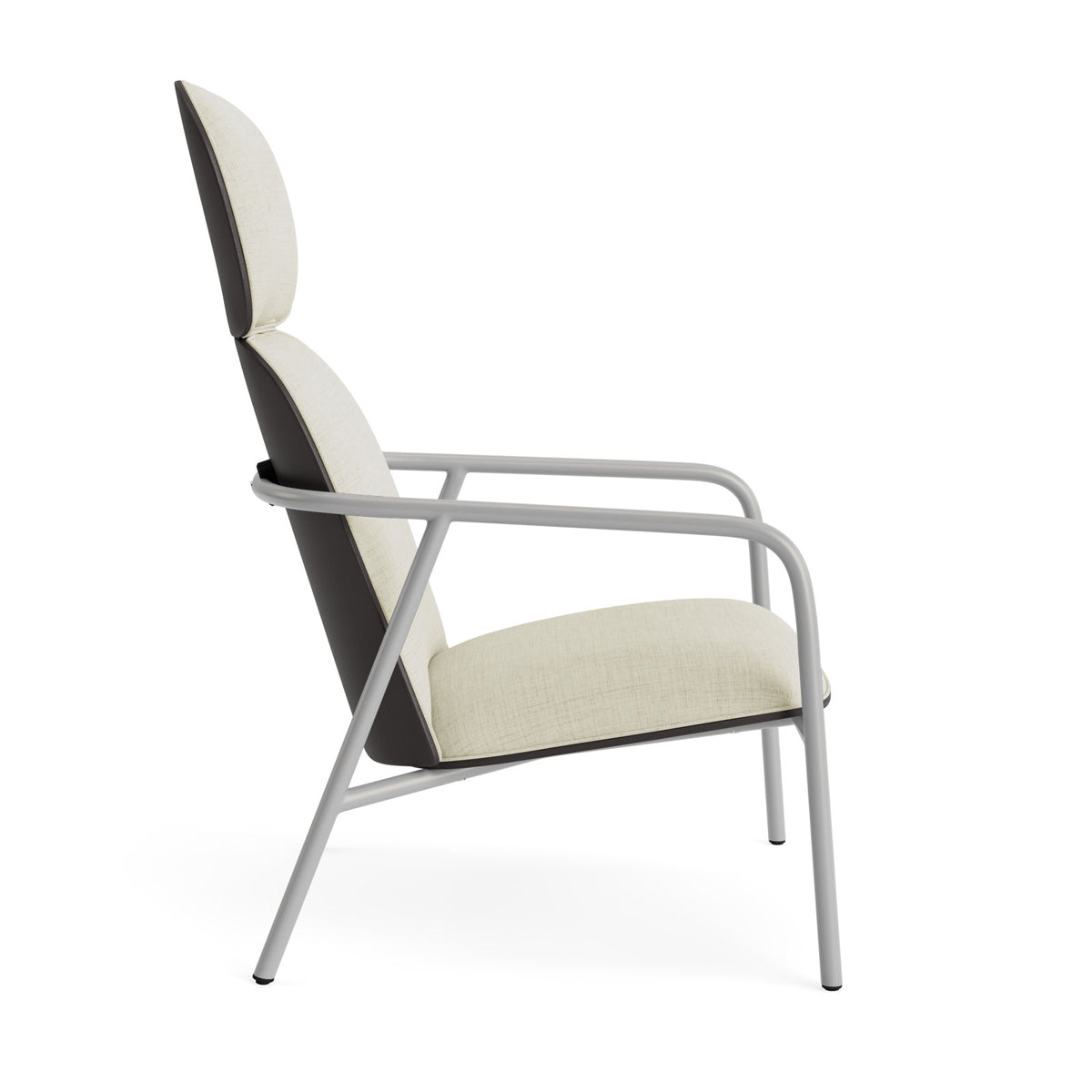 Pad Lounge-Sessel hoch schwarzem Stahl schwarz/Remix in Remix 133 präsentiert im Onlineshop von KAQTU Design AG. Drehsessel ist von Normann Copenhagen