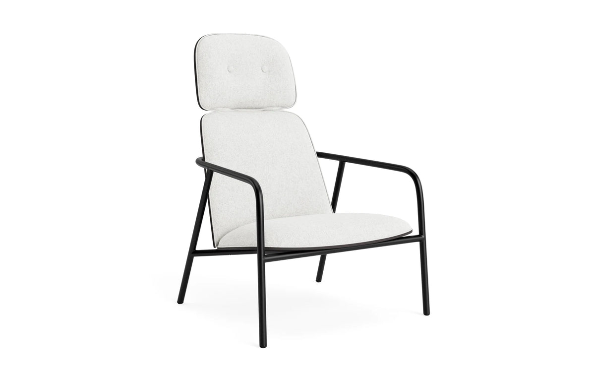 Pad Lounge-Sessel hoch schwarzem Stahl schwarz/Hallingdal in Hallingdal 110 präsentiert im Onlineshop von KAQTU Design AG. Drehsessel ist von Normann Copenhagen