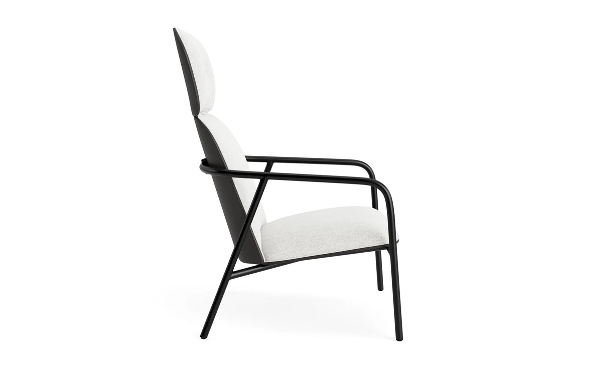 Pad Lounge-Sessel hoch schwarzem Stahl schwarz/Hallingdal in Hallingdal 110 präsentiert im Onlineshop von KAQTU Design AG. Drehsessel ist von Normann Copenhagen