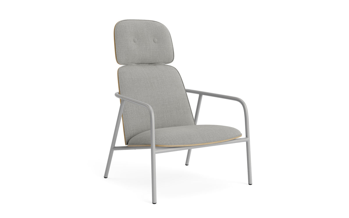 Pad Lounge-Sessel hoch grauem Stahl Eiche/Remix in Remix 133 präsentiert im Onlineshop von KAQTU Design AG. Drehsessel ist von Normann Copenhagen