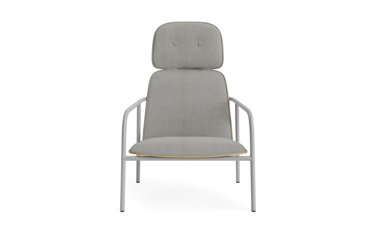 Pad Lounge-Sessel hoch grauem Stahl Eiche/Remix in Remix 133 präsentiert im Onlineshop von KAQTU Design AG. Drehsessel ist von Normann Copenhagen
