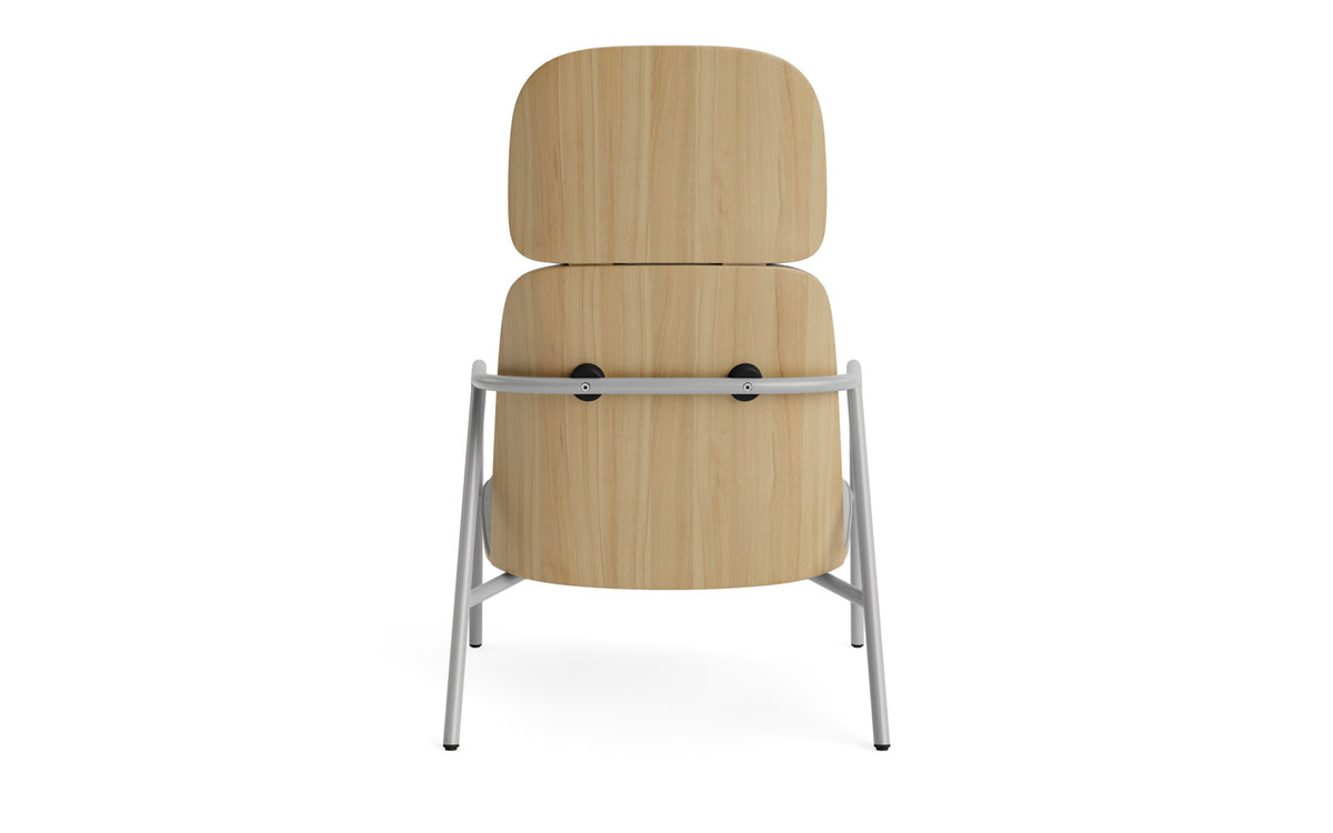Pad Lounge-Sessel hoch grauem Stahl Eiche/Remix in Remix 133 präsentiert im Onlineshop von KAQTU Design AG. Drehsessel ist von Normann Copenhagen