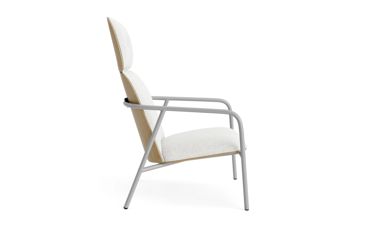 Pad Lounge-Sessel hoch grauem Stahl Eiche/Hallingdal in Hallingdal 110 präsentiert im Onlineshop von KAQTU Design AG. Drehsessel ist von Normann Copenhagen