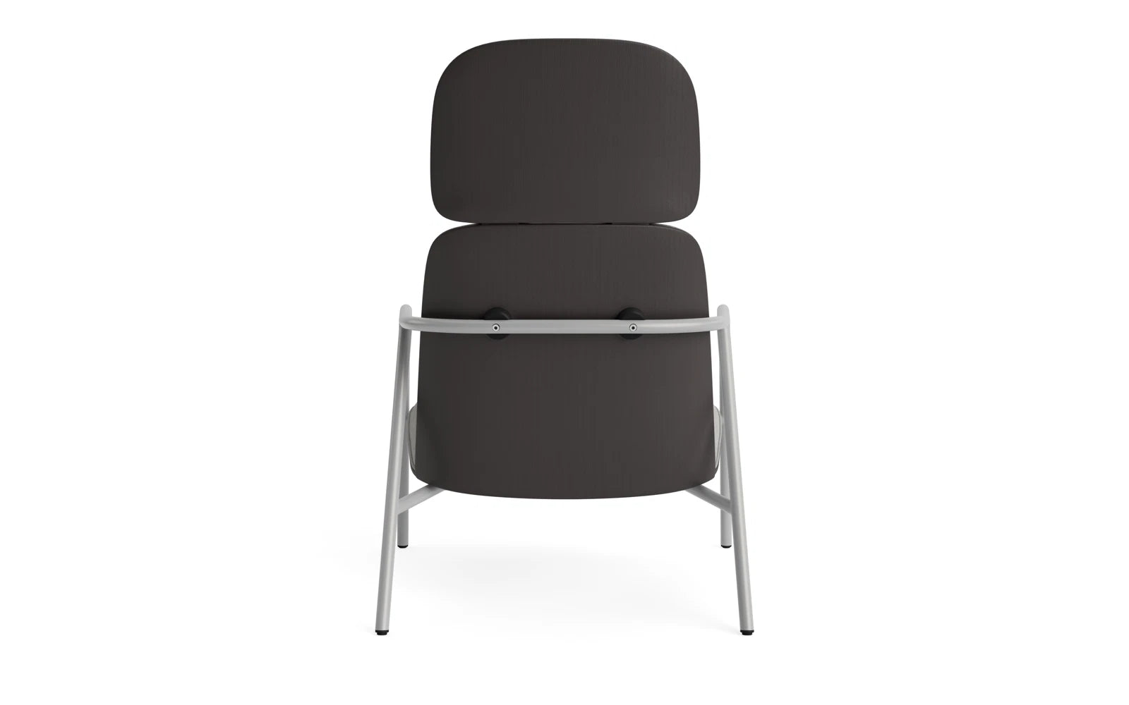 Entdecken Sie den Pad Lounge-Sessel von Normann Copenhagen: Elegantes Design aus grauem Stahl und stilvollem Remix-Textil für höchsten Komfort.