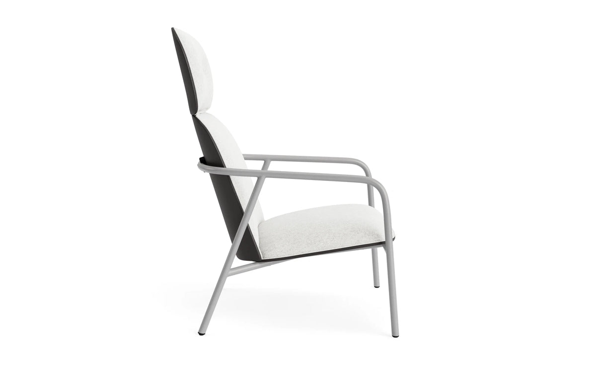 Pad Lounge-Sessel hoch grauem Stahl schwarz/Hallingdal in Hallingdal 110 präsentiert im Onlineshop von KAQTU Design AG. Drehsessel ist von Normann Copenhagen