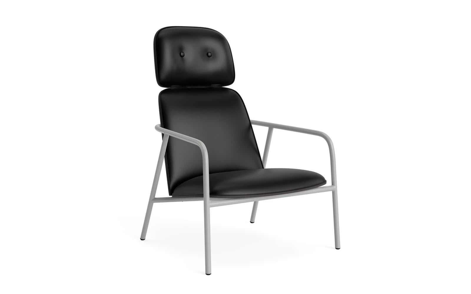 Pad Lounge-Sessel hoch grauem Stahl schwarz/Ultra in Ultra 41599 präsentiert im Onlineshop von KAQTU Design AG. Sessel ist von Normann Copenhagen
