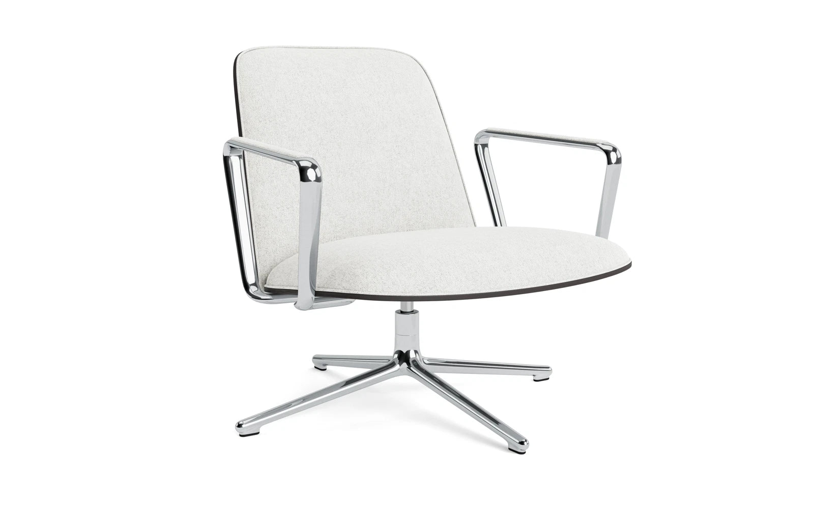 Pad Lounge-Sessel niedrig mit Drehgestell alu und schwarz/Hallingdal in Hallingdal 110 präsentiert im Onlineshop von KAQTU Design AG. Sessel ist von Normann Copenhagen