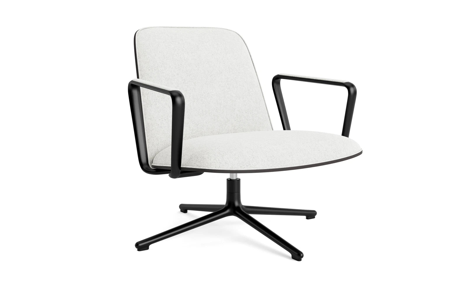 Pad Lounge-Sessel niedrig mit Drehgestell Schwarz Alu Schwarz/Hallingdal in Hallingdal 110 präsentiert im Onlineshop von KAQTU Design AG. Sessel ist von Normann Copenhagen