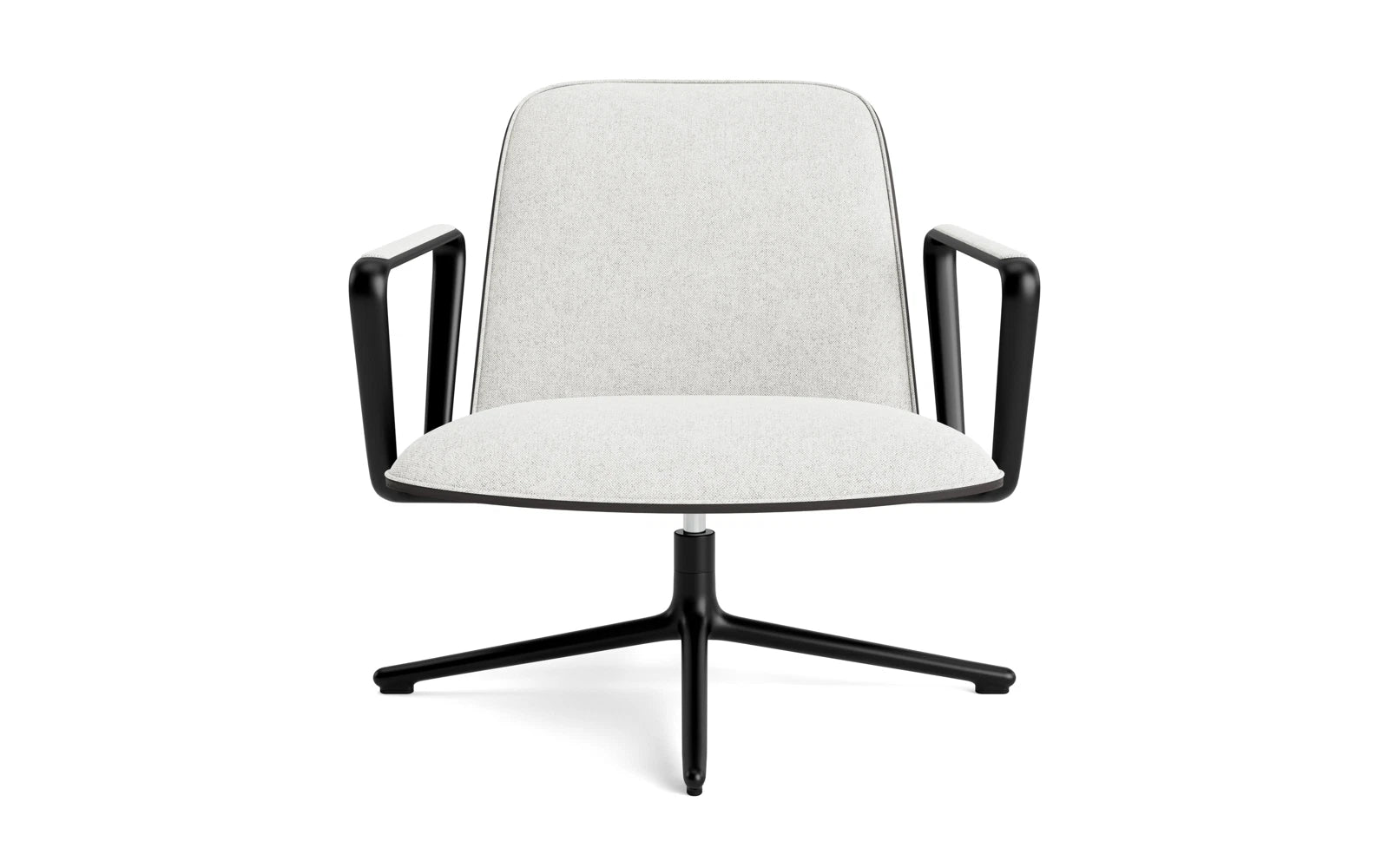 Entdecken Sie den eleganten Pad Lounge-Sessel mit Drehgestell in Schwarz Alu und Hallingdal-Stoff. Perfekte Kombination aus Komfort und modernem Design.