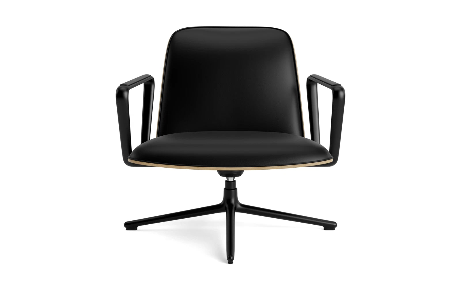 Entdecken Sie den eleganten Pad Lounge-Sessel in Schwarz Alu Eiche/Ultra von Normann Copenhagen – Komfort und modernes Design für stilvolle Lounges.