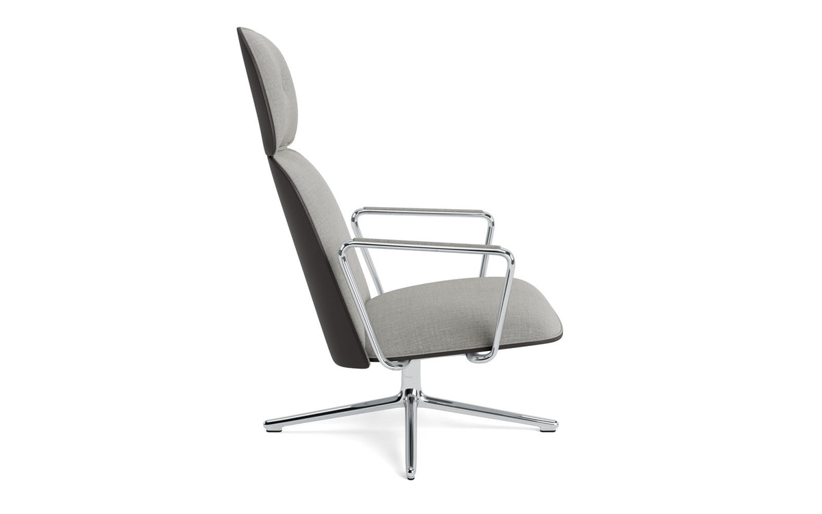 Pad Lounge-Sessel hoch mit Drehgestell Schwarz Alu Schwarz/Remix in Remix 133 präsentiert im Onlineshop von KAQTU Design AG. Drehsessel ist von Normann Copenhagen