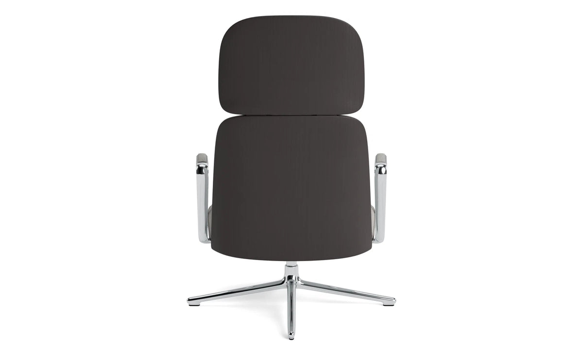 Pad Lounge-Sessel hoch mit Drehgestell und Kippfunktion alu und Schwarz/Remix in Remix 133 präsentiert im Onlineshop von KAQTU Design AG. Drehsessel ist von Normann Copenhagen