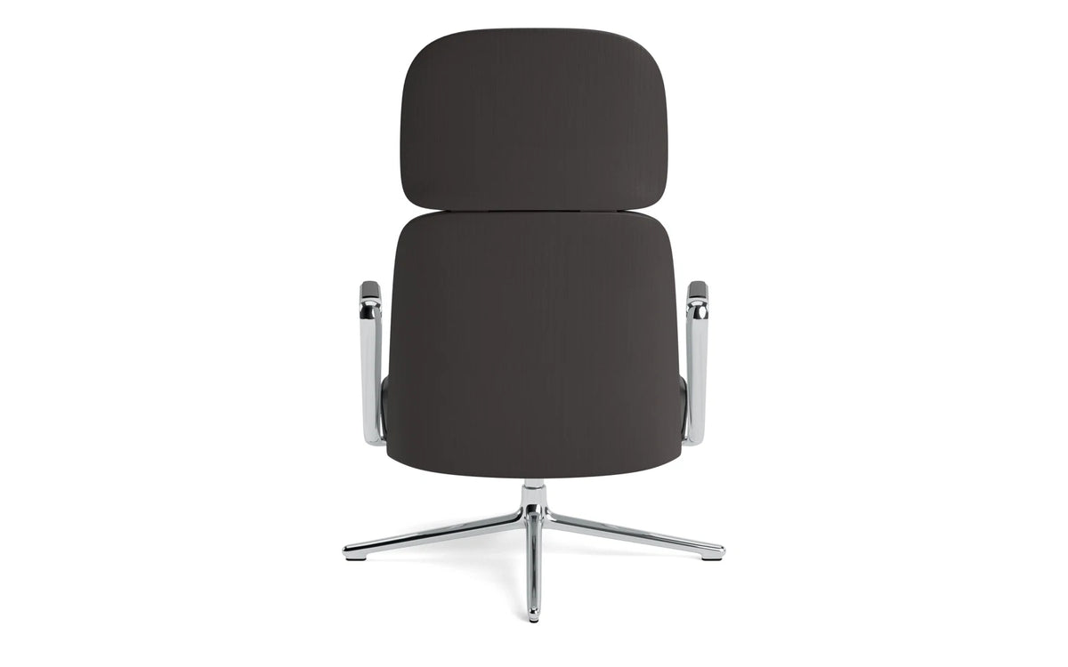 Pad Lounge-Sessel hoch mit Drehgestell und Kippfunktion alu und Schwarz/Ultra in Ultra 41599 präsentiert im Onlineshop von KAQTU Design AG. Drehsessel ist von Normann Copenhagen