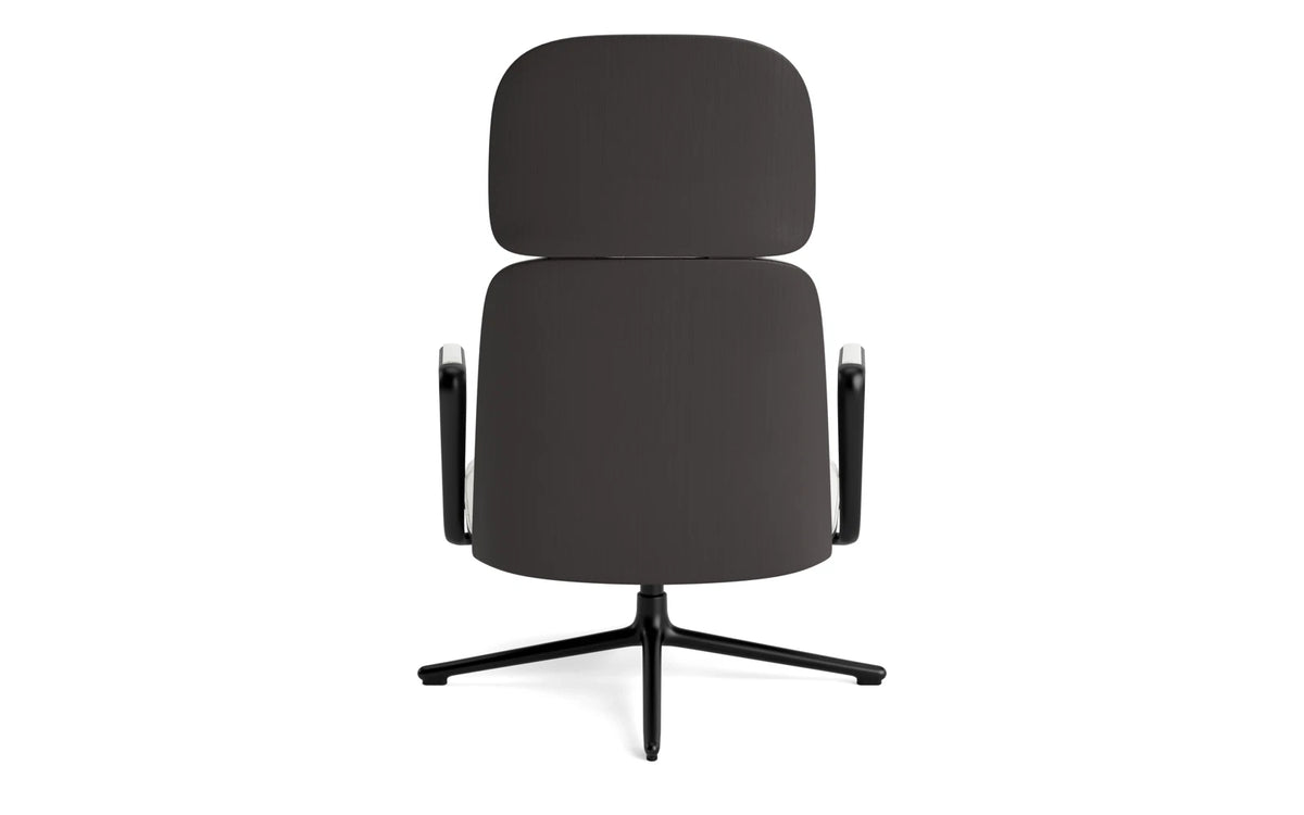 Pad Lounge-Sessel hoch mit Drehgestell und Kippfunktion Schwarz Alu Schwarz/Hallingdal in Hallingdal 110 präsentiert im Onlineshop von KAQTU Design AG. Drehsessel ist von Normann Copenhagen