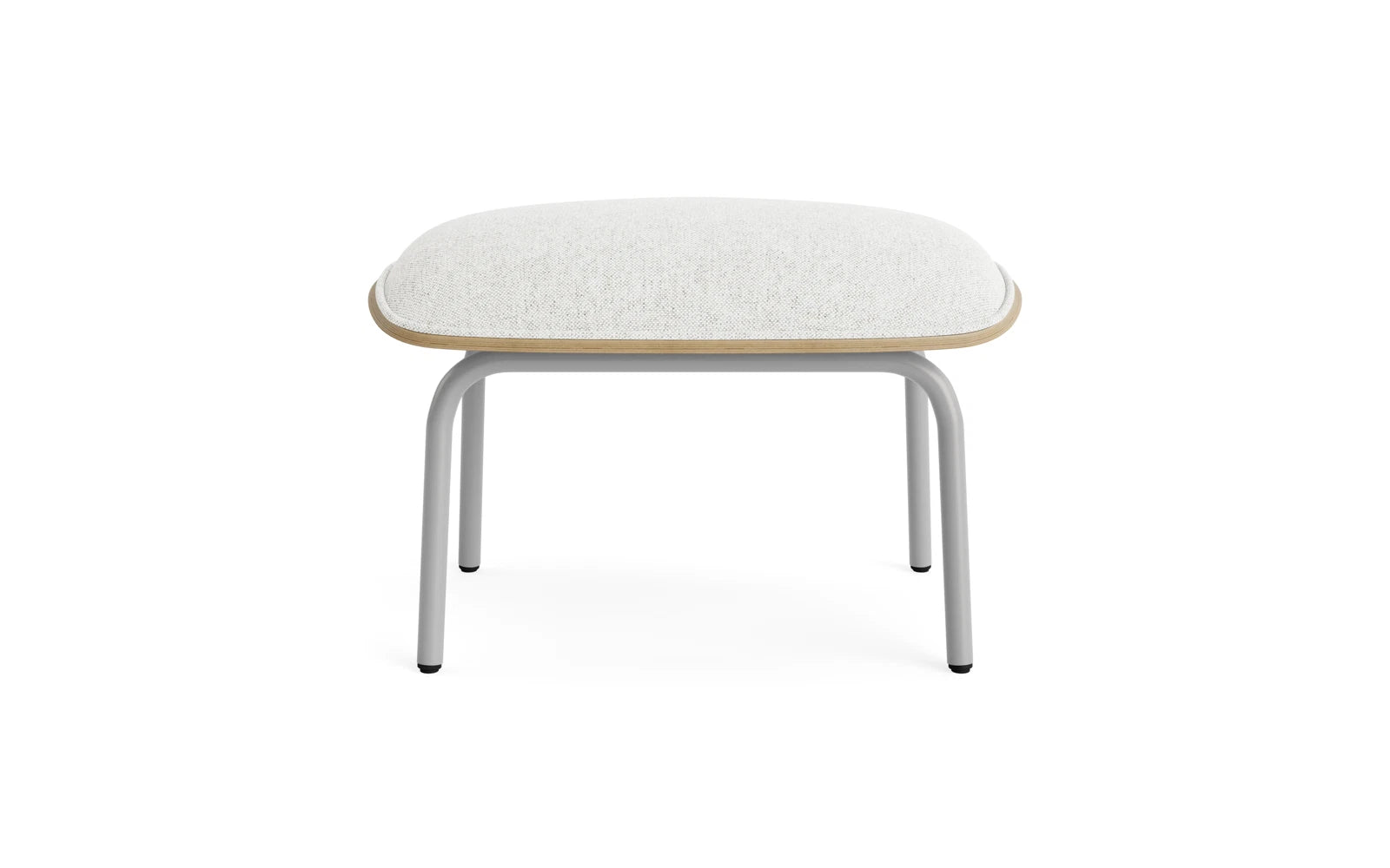 Entdecken Sie den stilvollen Pad Fusshocker von Normann Copenhagen, aus grauem Stahl und Eiche/Hallingdal. Perfekt für moderne Wohnräume!