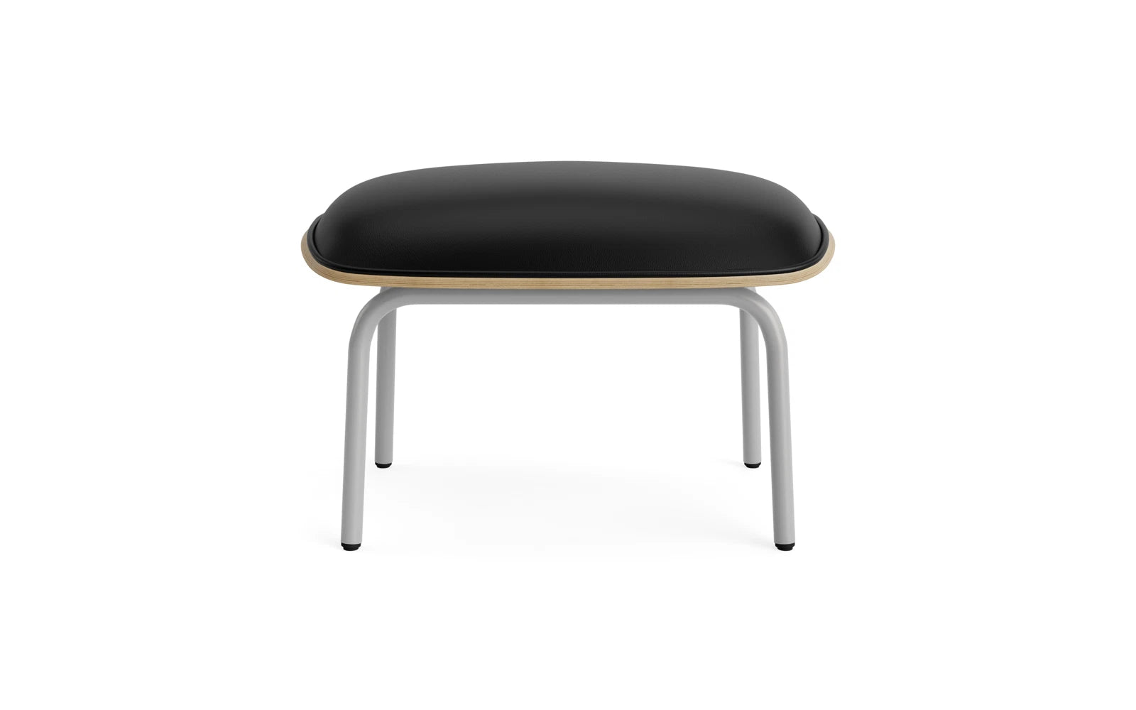 Entdecken Sie den stilvollen Pad Fusshocker von Normann Copenhagen in grauem Stahl und Eiche/Ultra. Perfekt für Ihre Lounge!