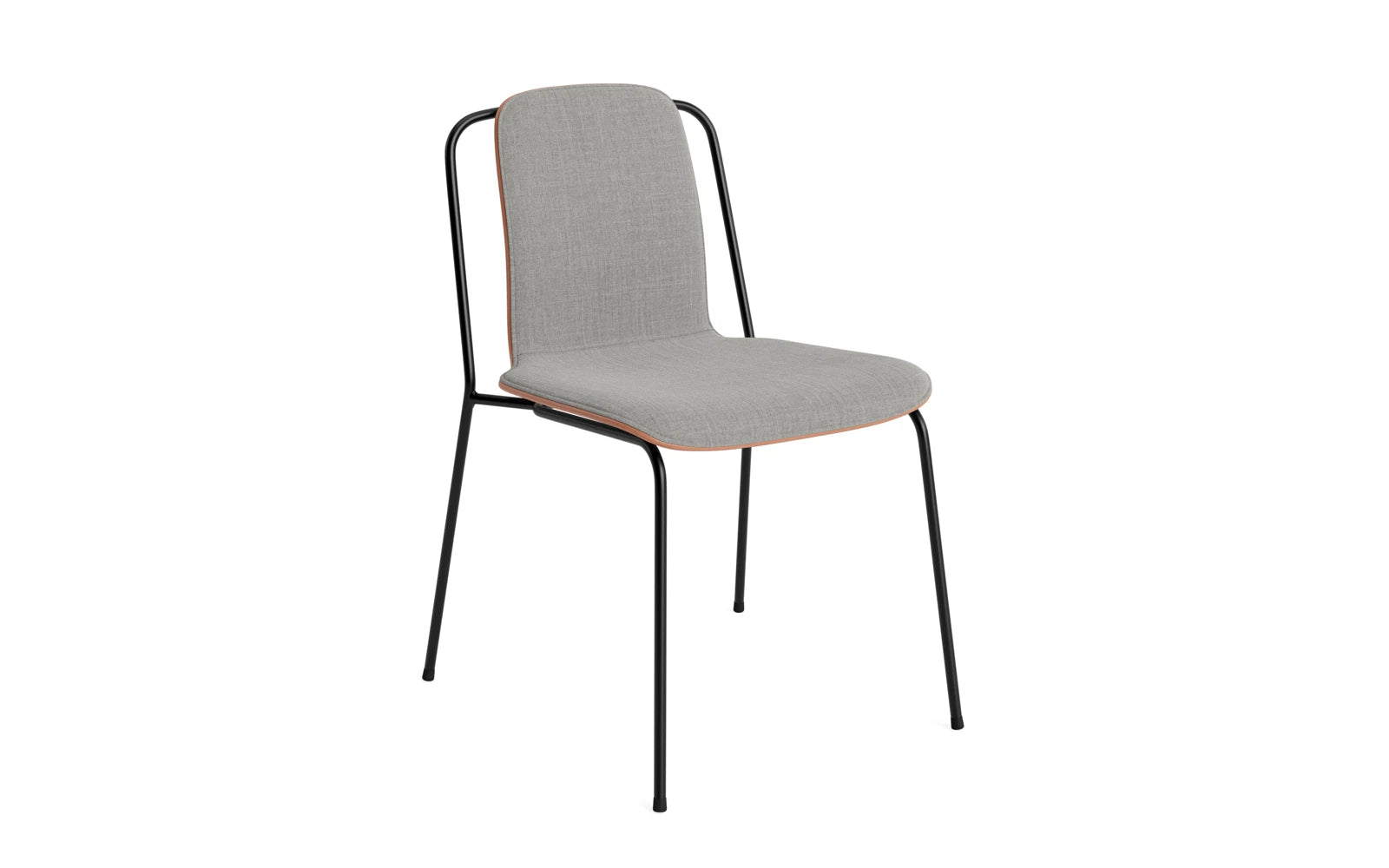 Studio Stuhl Frontpolster, schwarzes Stahl & Braun Remix in Remix 133 präsentiert im Onlineshop von KAQTU Design AG. Stuhl ist von Normann Copenhagen