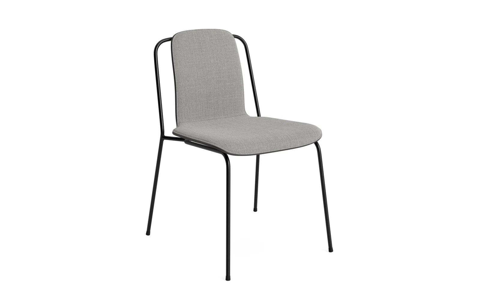 Studio Stuhl Frontpolster, schwarzes Stahl & schwarz Remix in Remix 133 präsentiert im Onlineshop von KAQTU Design AG. Stuhl ist von Normann Copenhagen