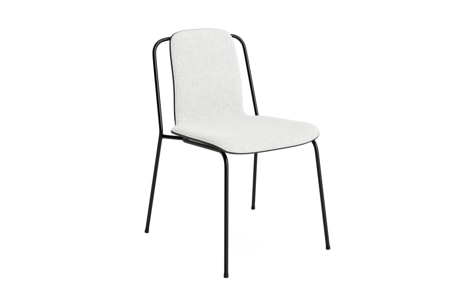 Studio Stuhl Frontpolster, schwarzes Stahl & Schwarz Hallingdal in Hallingdal 110 präsentiert im Onlineshop von KAQTU Design AG. Stuhl ist von Normann Copenhagen