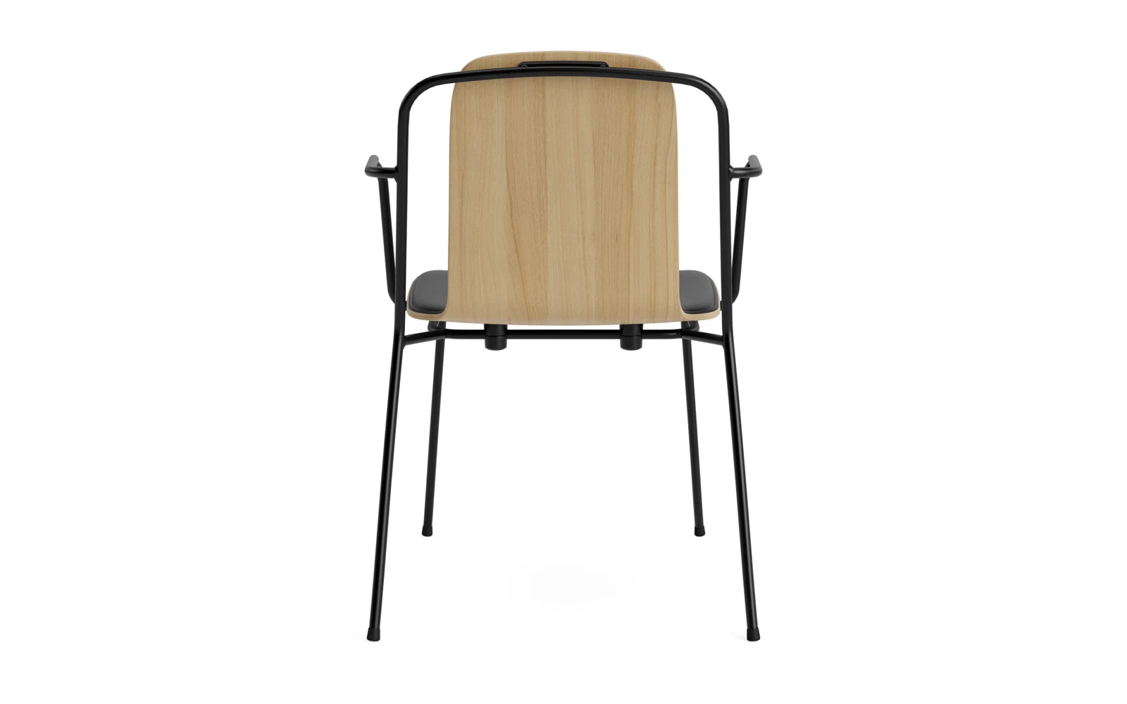 Der Studio Armlehnstuhl von Normann Copenhagen besticht durch sein grafisches Design mit schlankem Stahlrahmen und geformter Schale. Ideal für vielseitige Räume.