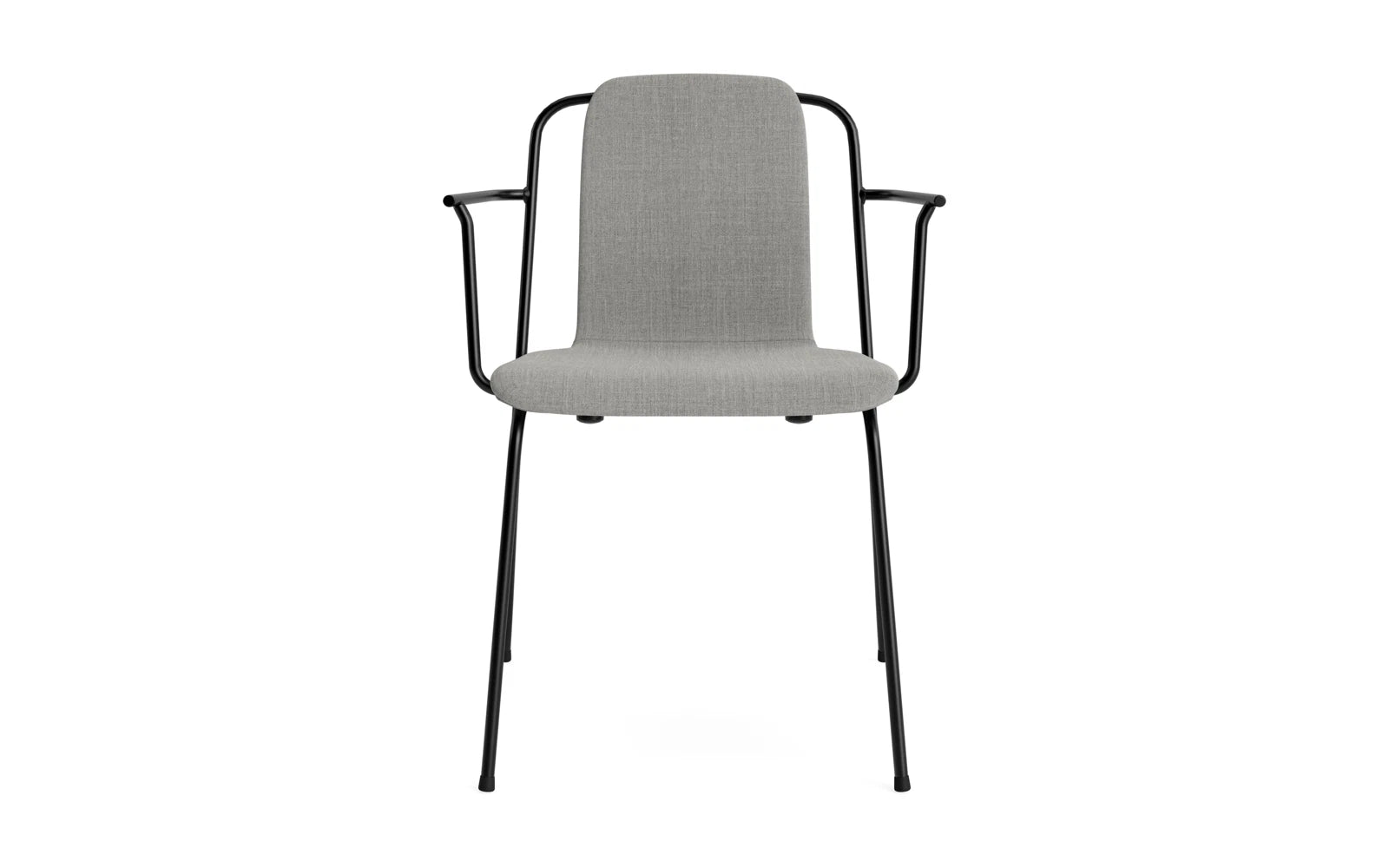 Entdecken Sie den stilvollen Studio Armlehnstuhl von Normann Copenhagen. Mit elegantem Stahlrahmen und komfortabler Vollpolsterung in Schwarz, ideal für jeden Raum.