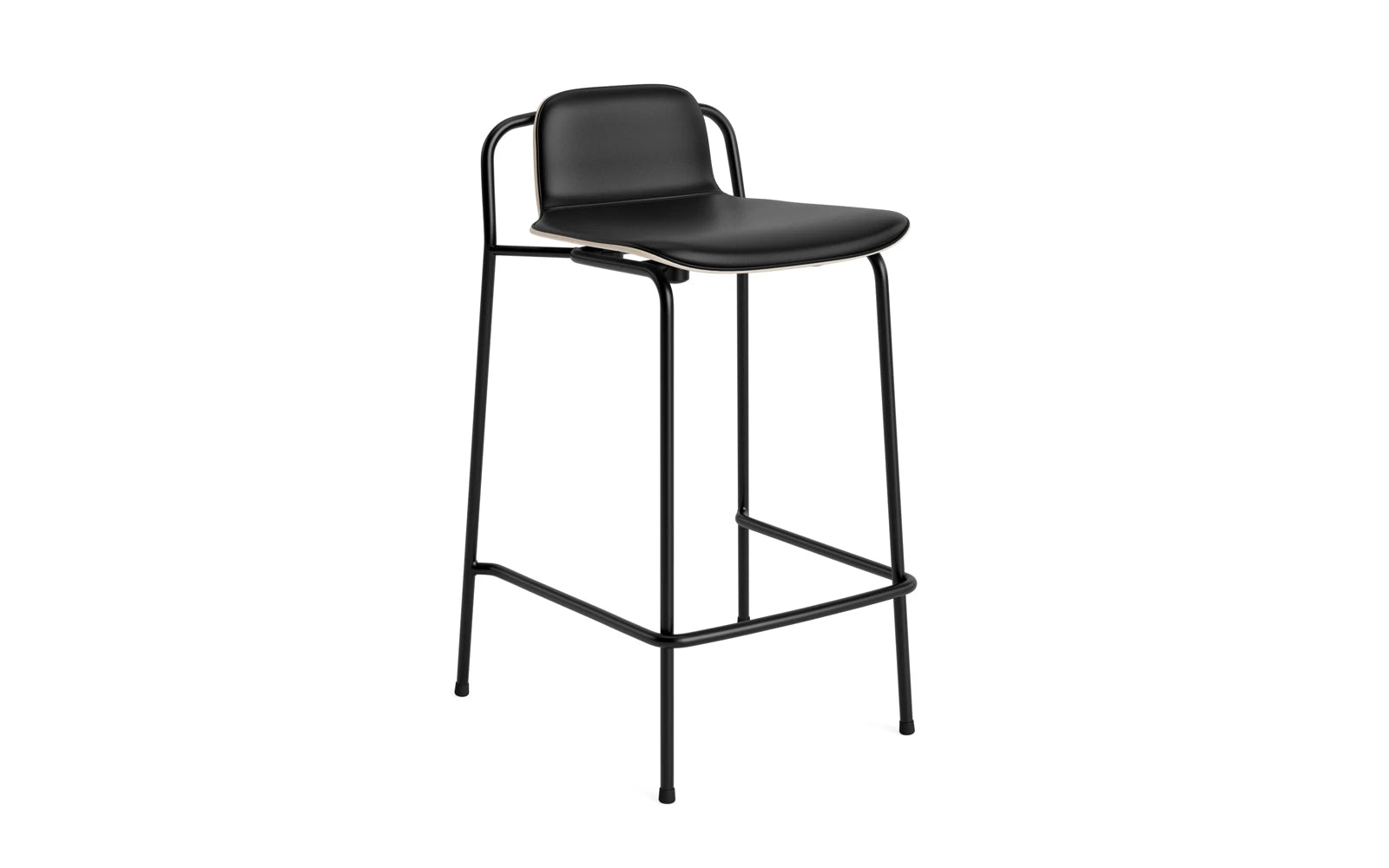 Studio Barstuhl 65 cm frontpolster schwarzes Stahl/ Hellgrau/ Ultra in Ultra 41599 präsentiert im Onlineshop von KAQTU Design AG. Barstuhl ist von Normann Copenhagen