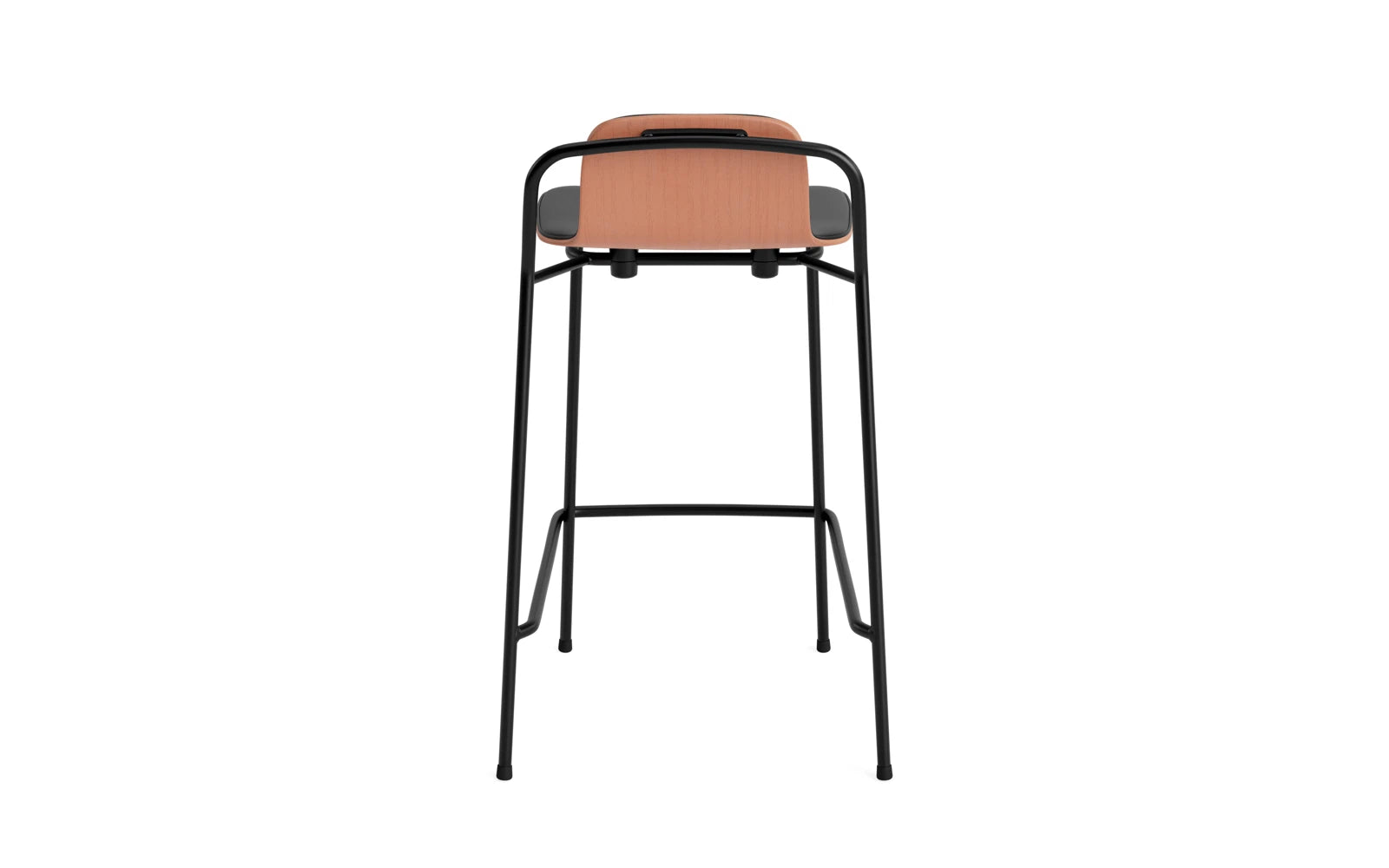 Entdecken Sie den stilvollen Studio Barstuhl 65 cm von Normann Copenhagen. Mit schwarzem Stahl und braunem Ultra-Polster vereint er modernes Design und Funktionalität.