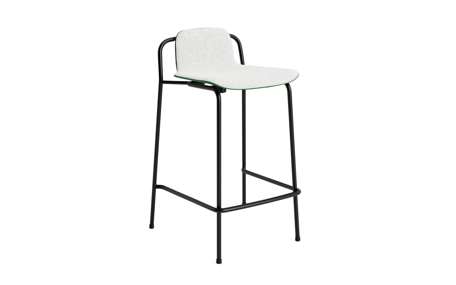 Studio Barstuhl 65 cm frontpolster schwarzes Stahl/ Grün/ Hallingdal in Hallingdal 110 präsentiert im Onlineshop von KAQTU Design AG. Barstuhl ist von Normann Copenhagen