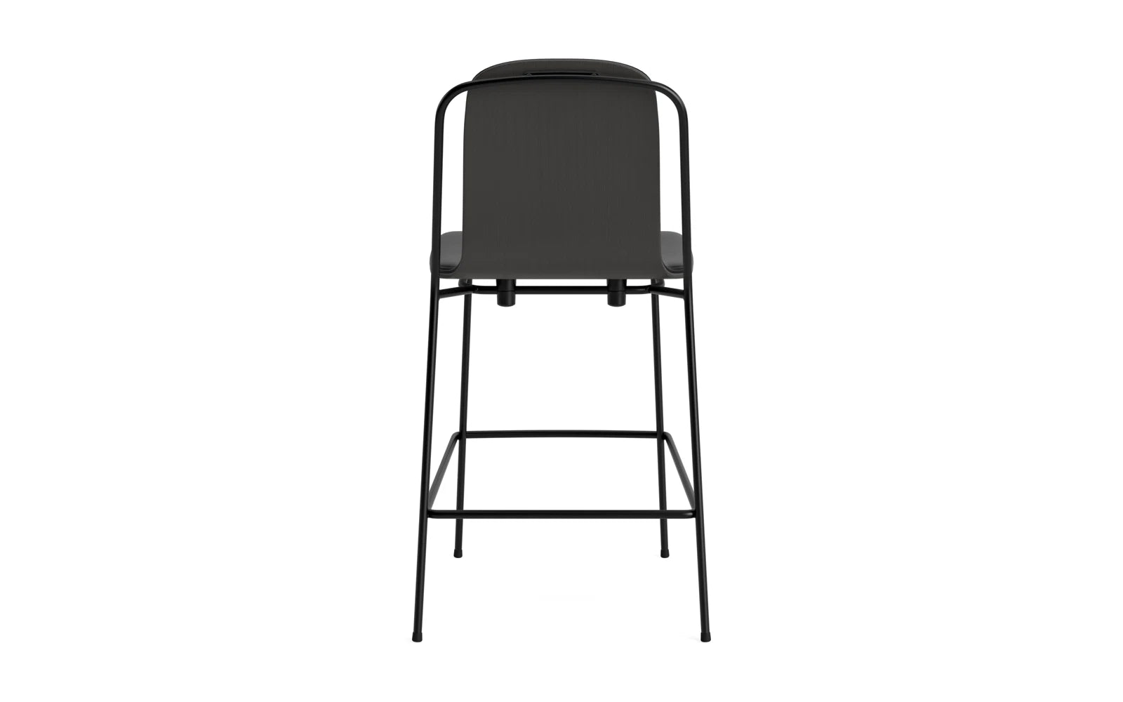 Entdecken Sie den eleganten Studio Barstuhl 65 cm von Normann Copenhagen. Mit robustem Stahlrahmen und komfortablem Frontpolster vereint er modernes Design und Funktionalität.