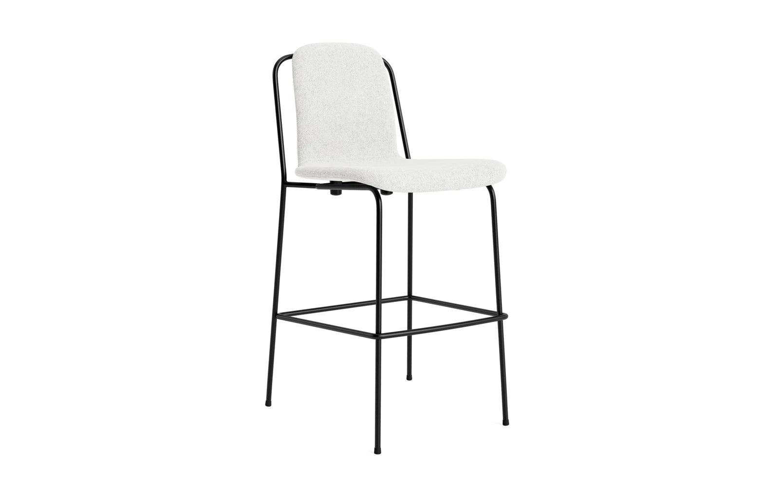 Studio Barstuhl 65 cm Vollpolster Stahl Schwartz/Hallingdal in Hallingdal 110 präsentiert im Onlineshop von KAQTU Design AG. Barstuhl ist von Normann Copenhagen