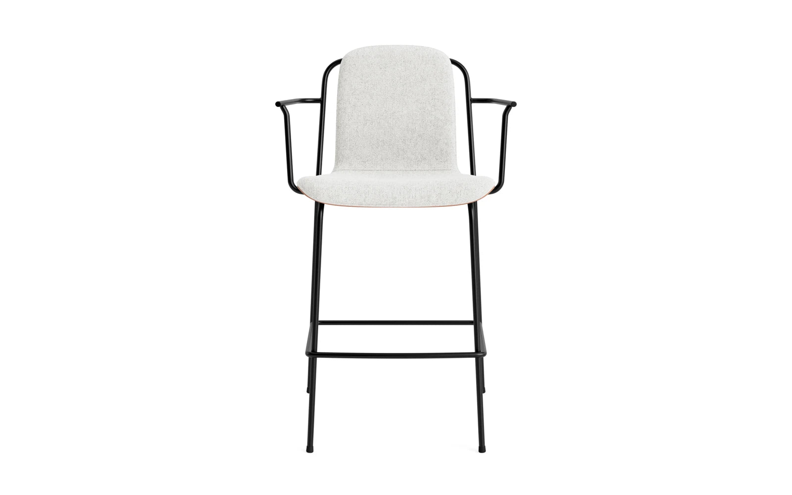 Entdecken Sie den eleganten Studio Barstuhl 65 cm von Normann Copenhagen. Mit robustem Stahlrahmen und hochwertigem Hallingdal-Polster vereint er Komfort und modernes Design.