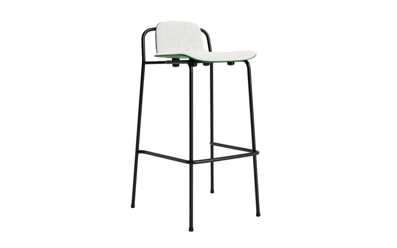 Studio Barstuhl 75 cm frontpolster schwarzes Stahl/ Grün/ Hallingdal in Hallingdal 110 präsentiert im Onlineshop von KAQTU Design AG. Barstuhl ist von Normann Copenhagen