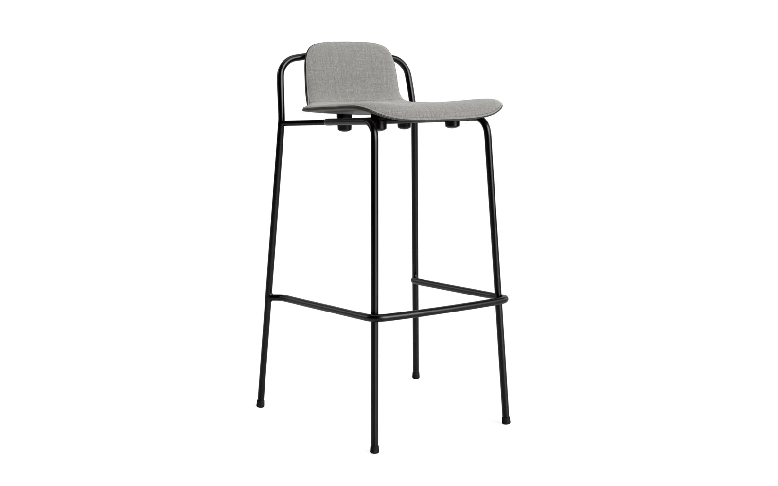 Studio Barstuhl 75 cm frontpolster schwarzes Stahl/ schwarz/ Remix in Remix 133 präsentiert im Onlineshop von KAQTU Design AG. Barstuhl ist von Normann Copenhagen