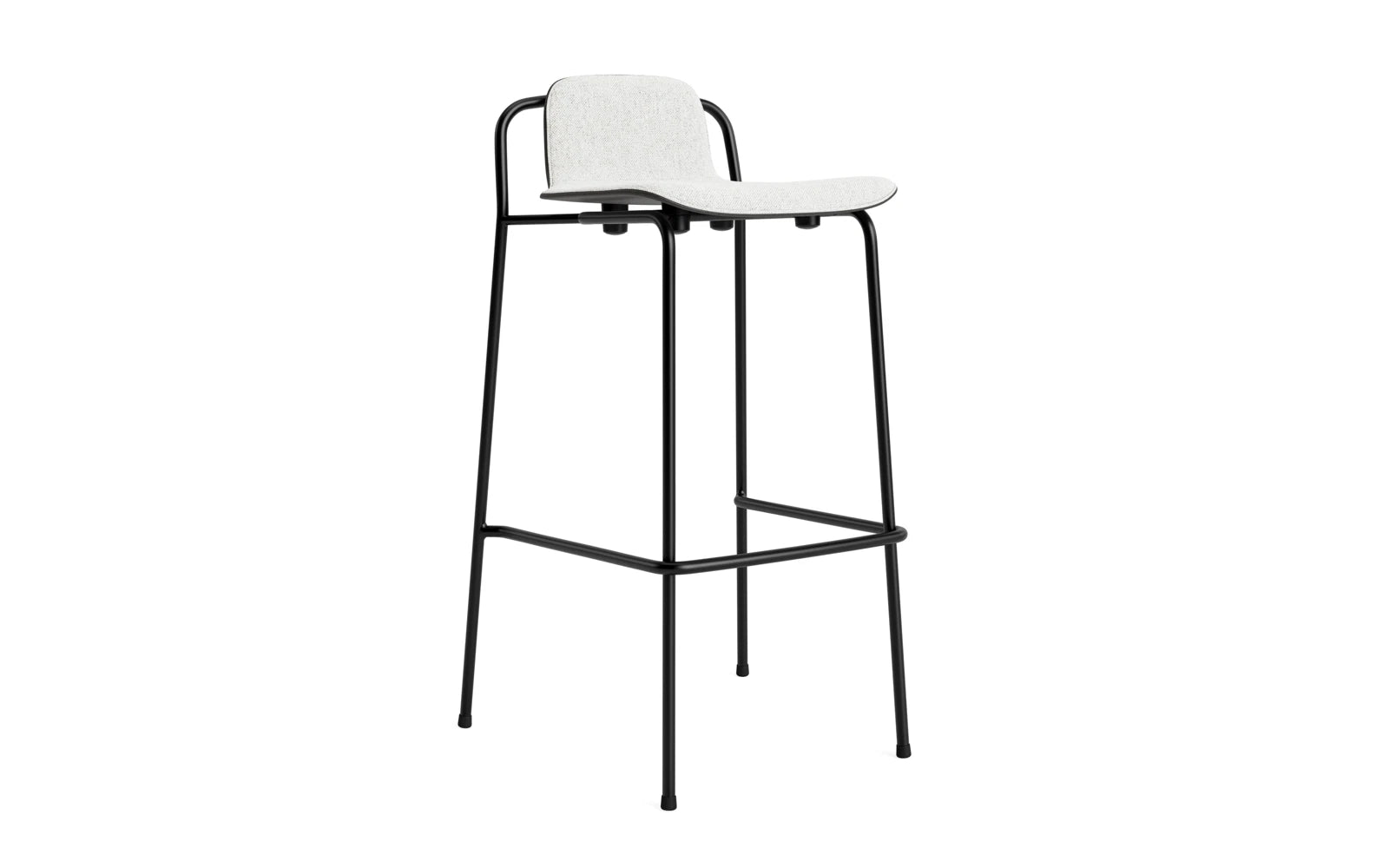 Studio Barstuhl 75 cm frontpolster schwarzes Stahl/ schwarz/ Hallingdal in Hallingdal 110 präsentiert im Onlineshop von KAQTU Design AG. Barstuhl ist von Normann Copenhagen