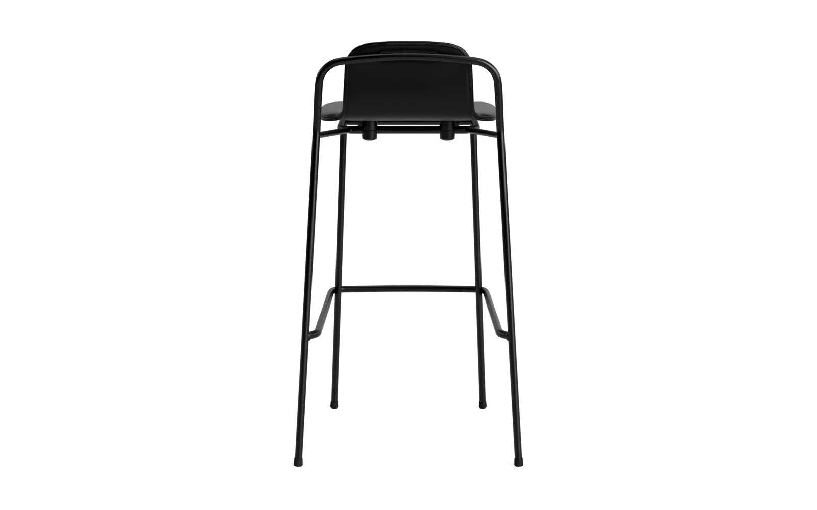 Entdecken Sie den stilvollen Studio Barhocker 75 cm von Normann Copenhagen. Mit elegantem Stahlrahmen und komfortablem Vollpolster ist er ideal für hohe Tische.