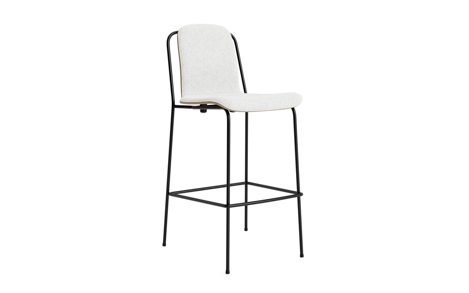 Studio Barstuhl 75 cm frontpolster schwarzes Stahl/ Eiche/ Hallingdal in Hallingdal 110 präsentiert im Onlineshop von KAQTU Design AG. Barstuhl ist von Normann Copenhagen