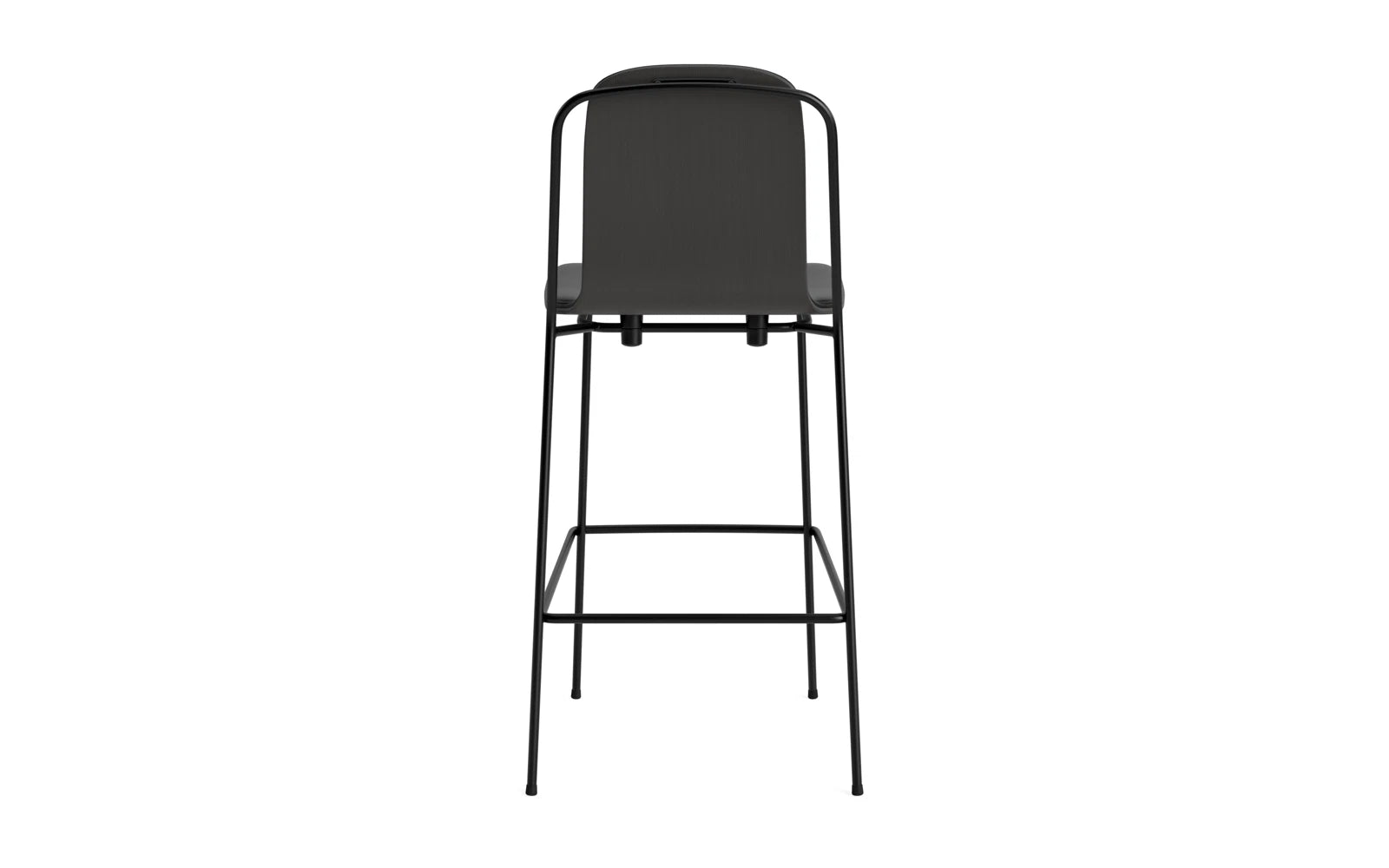 Entdecken Sie den eleganten Studio Barstuhl 75 cm von Normann Copenhagen. Mit schwarzem Stahlgestell und komfortablem Frontpolster vereint er modernes Design und Funktionalität.
