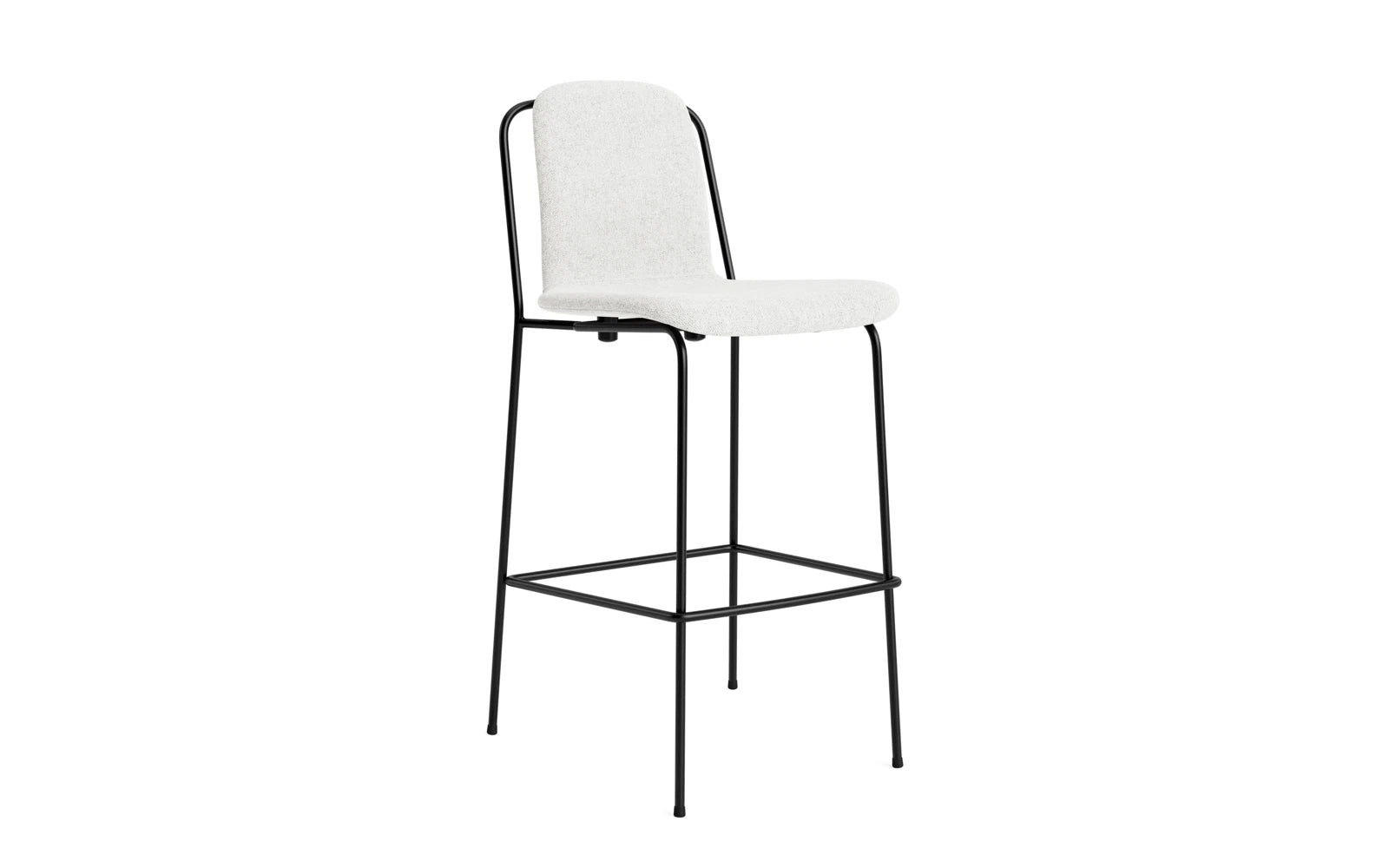 Studio Barstuhl 75 cm Vollpolster Stahl Schwartz/Hallingdal in Hallingdal 110 präsentiert im Onlineshop von KAQTU Design AG. Barstuhl ist von Normann Copenhagen