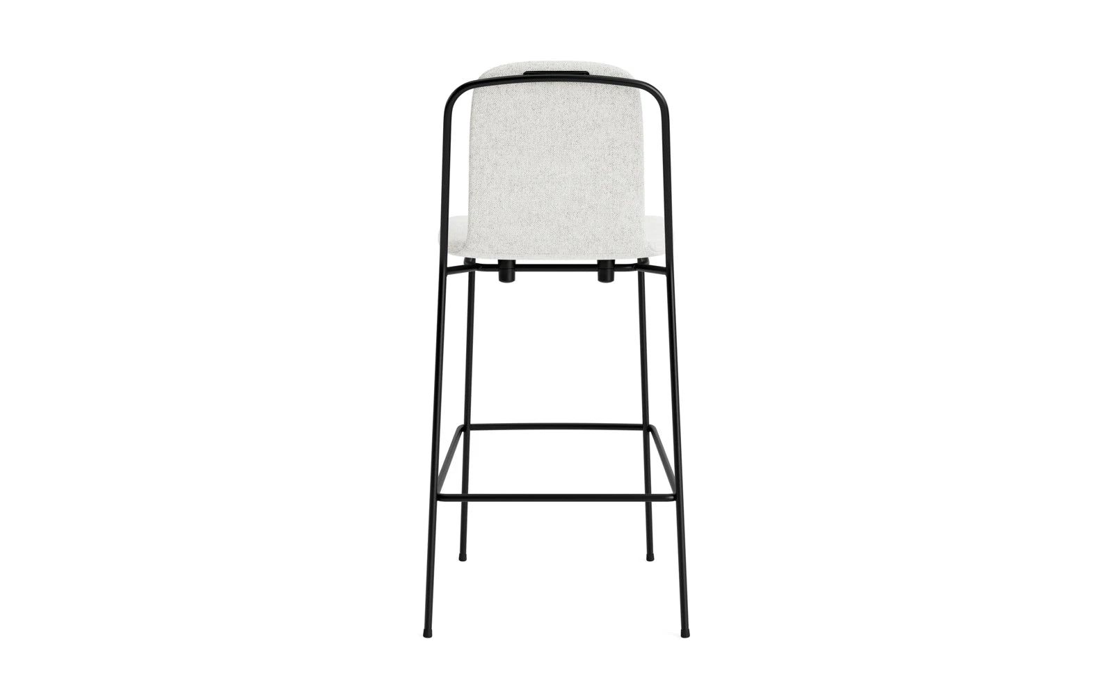 Entdecken Sie den eleganten Studio Barstuhl 75 cm von Normann Copenhagen. Mit robustem Stahlrahmen und hochwertigem Hallingdal-Polster vereint er Komfort und modernes Design.