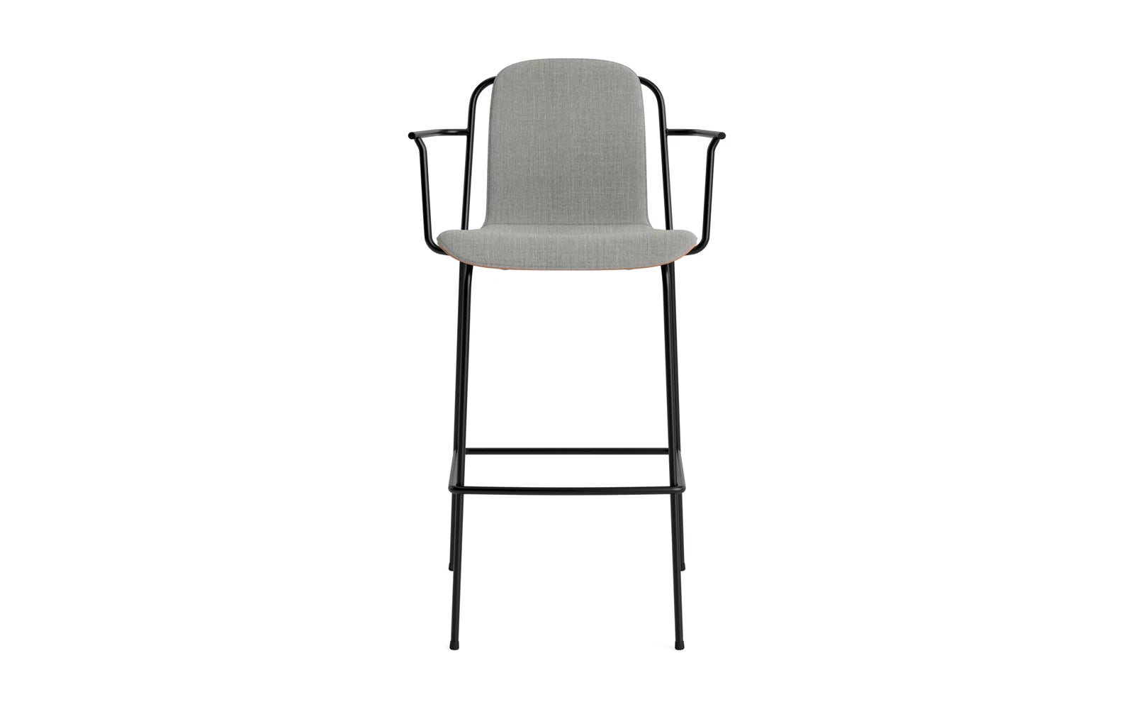 Entdecken Sie den stilvollen Studio Barstuhl 75 cm von Normann Copenhagen. Mit elegantem Stahlrahmen und komfortablem Frontpolster ist er ideal für jeden Raum.