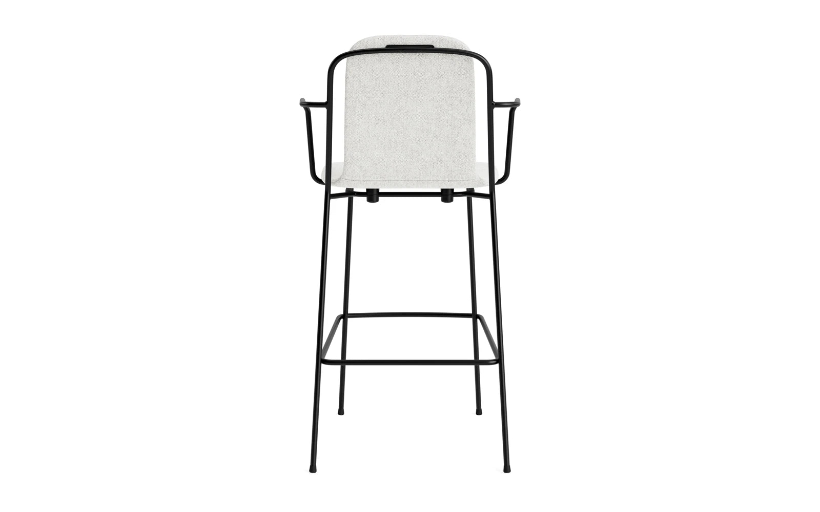 Entdecken Sie den eleganten Studio Barstuhl mit Armlehne von Normann Copenhagen. Gepolstert, aus robustem Stahl und ideal für jeden Raum.