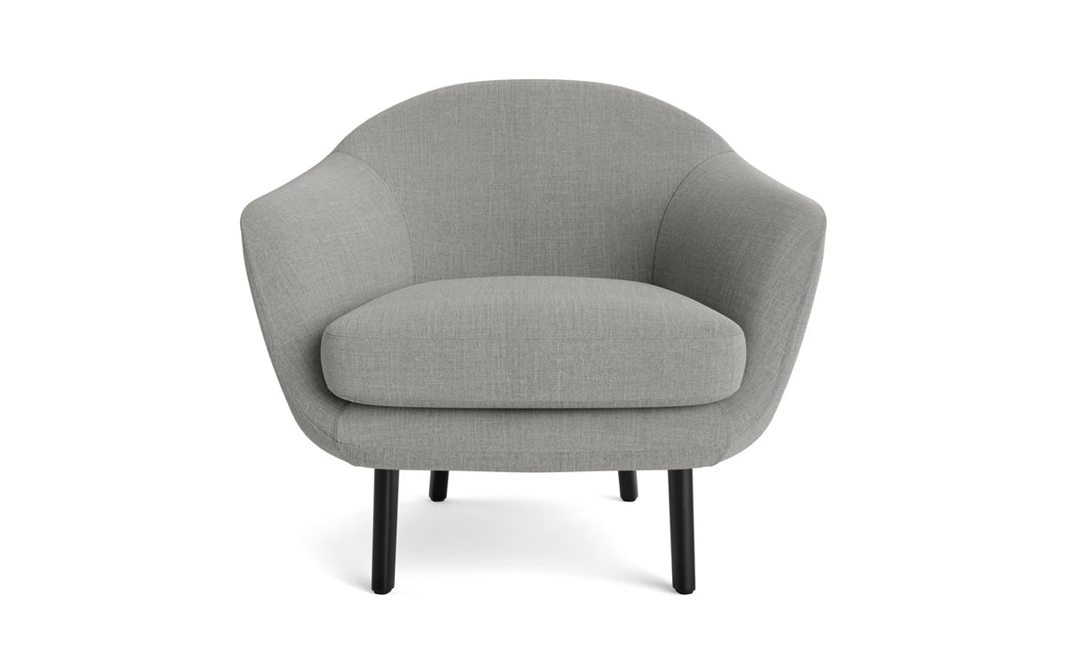 Sum Sessel schwarzes Aluminium Main Line Flax in Remix 133 präsentiert im Onlineshop von KAQTU Design AG. Sessel ist von Normann Copenhagen