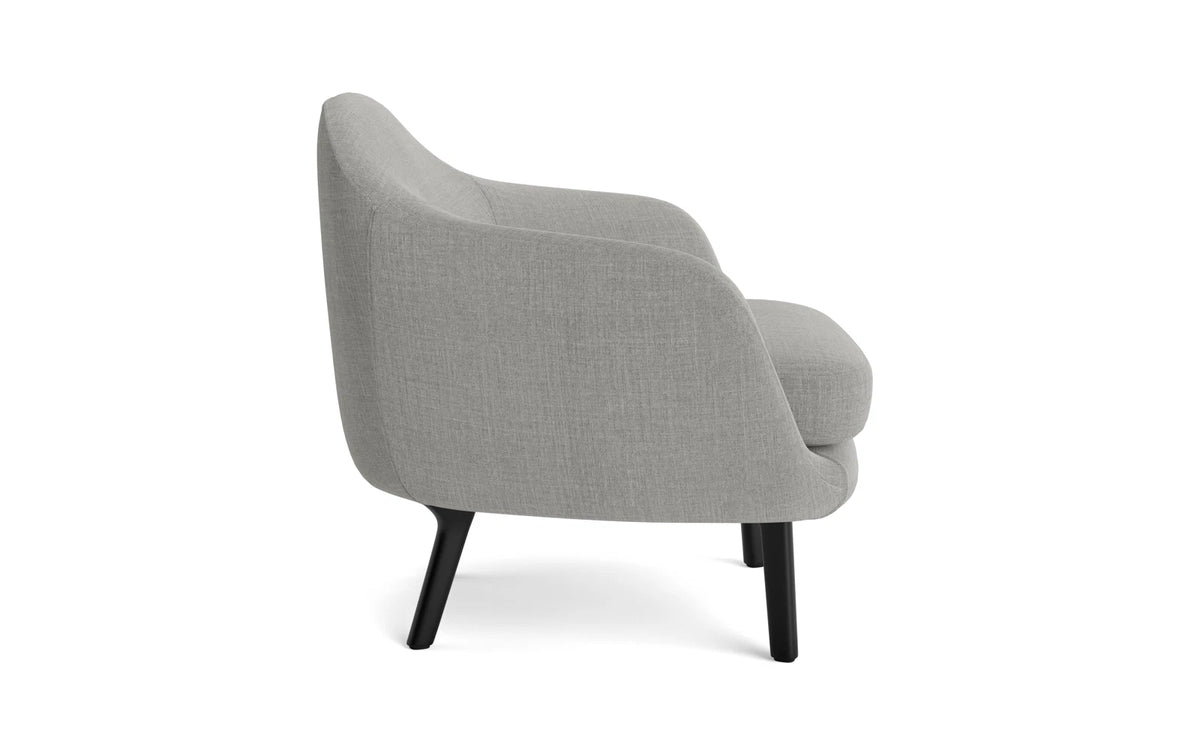 Sum Sessel schwarzes Aluminium Main Line Flax in Remix 133 präsentiert im Onlineshop von KAQTU Design AG. Sessel ist von Normann Copenhagen