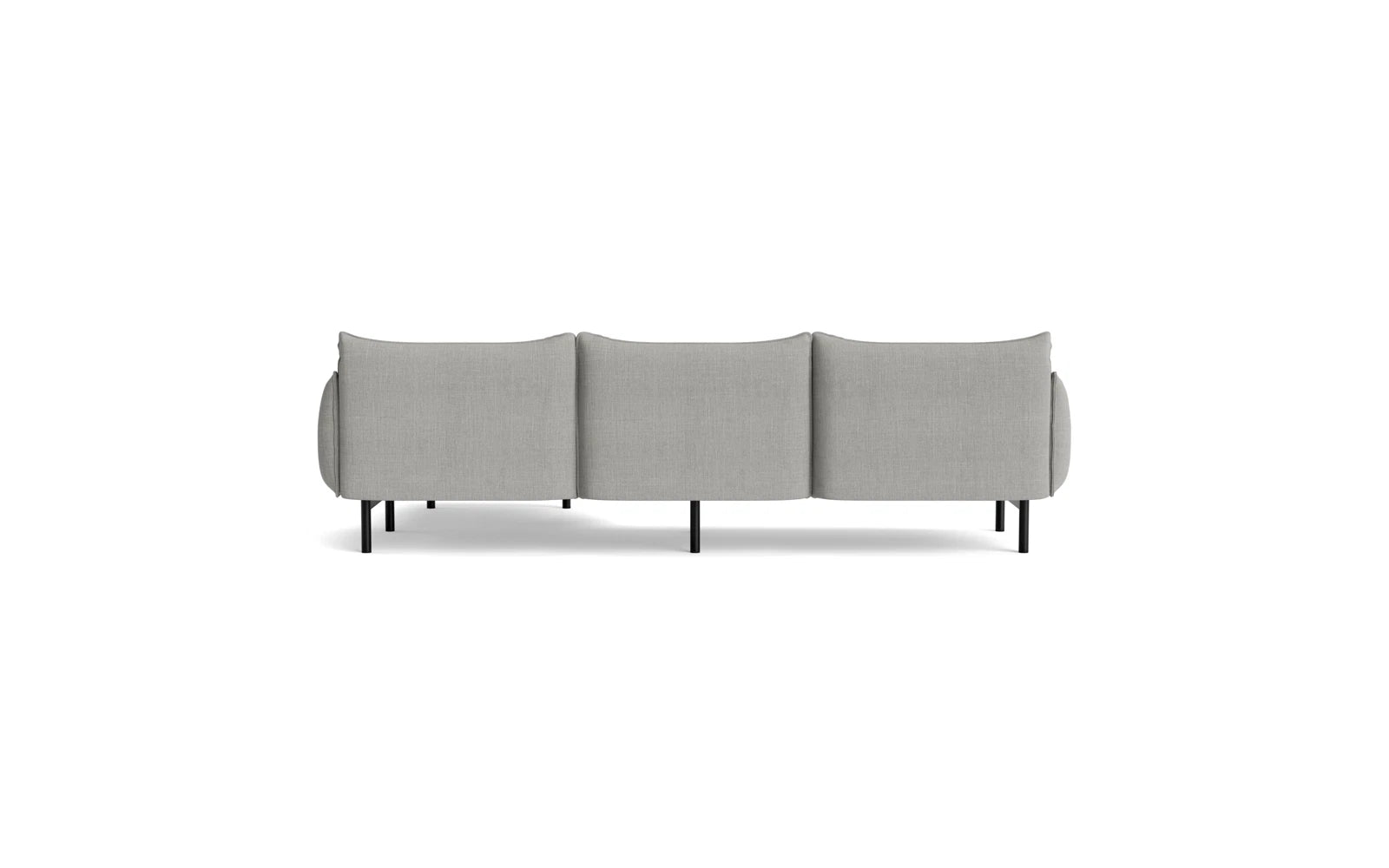 Erleben Sie das Ark modulare Sofa von Normann Copenhagen: Ein elegantes 3-Sitzer mit Chaise Longue, das durch seine sanften Kurven und hochwertigen Materialien besticht.