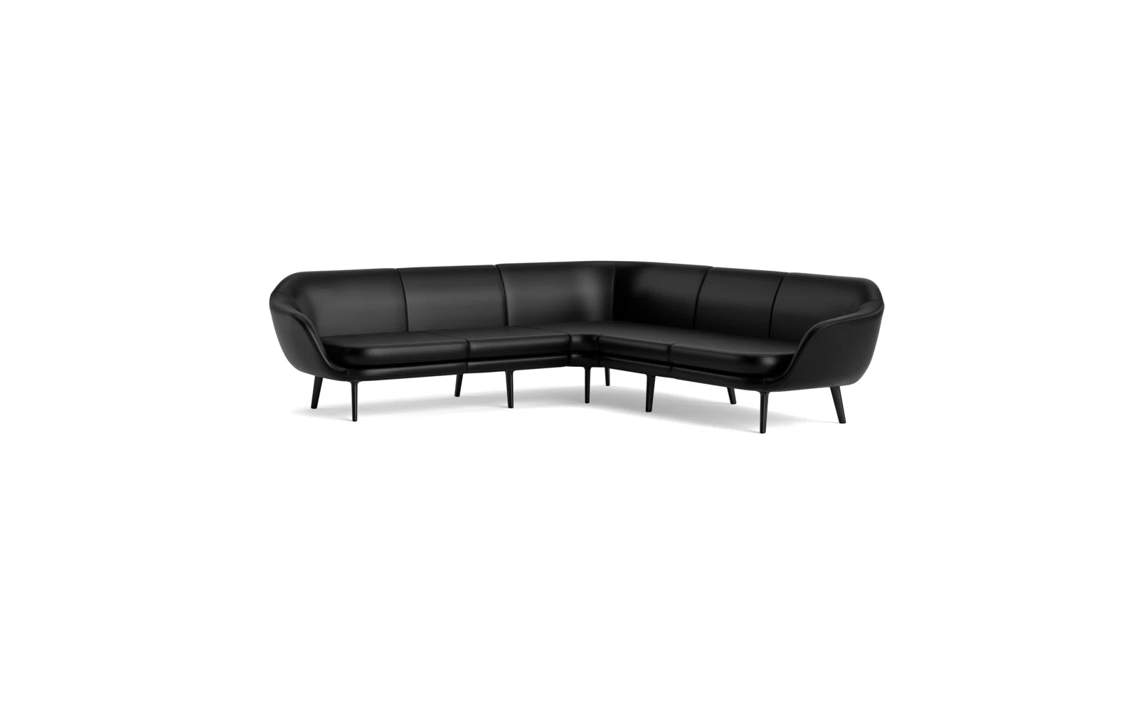 Sum modulares Sofa 4-Sitzer Ecke, schwarzes Aluminium in Ultra 41599 präsentiert im Onlineshop von KAQTU Design AG. 4er Sofa ist von Normann Copenhagen
