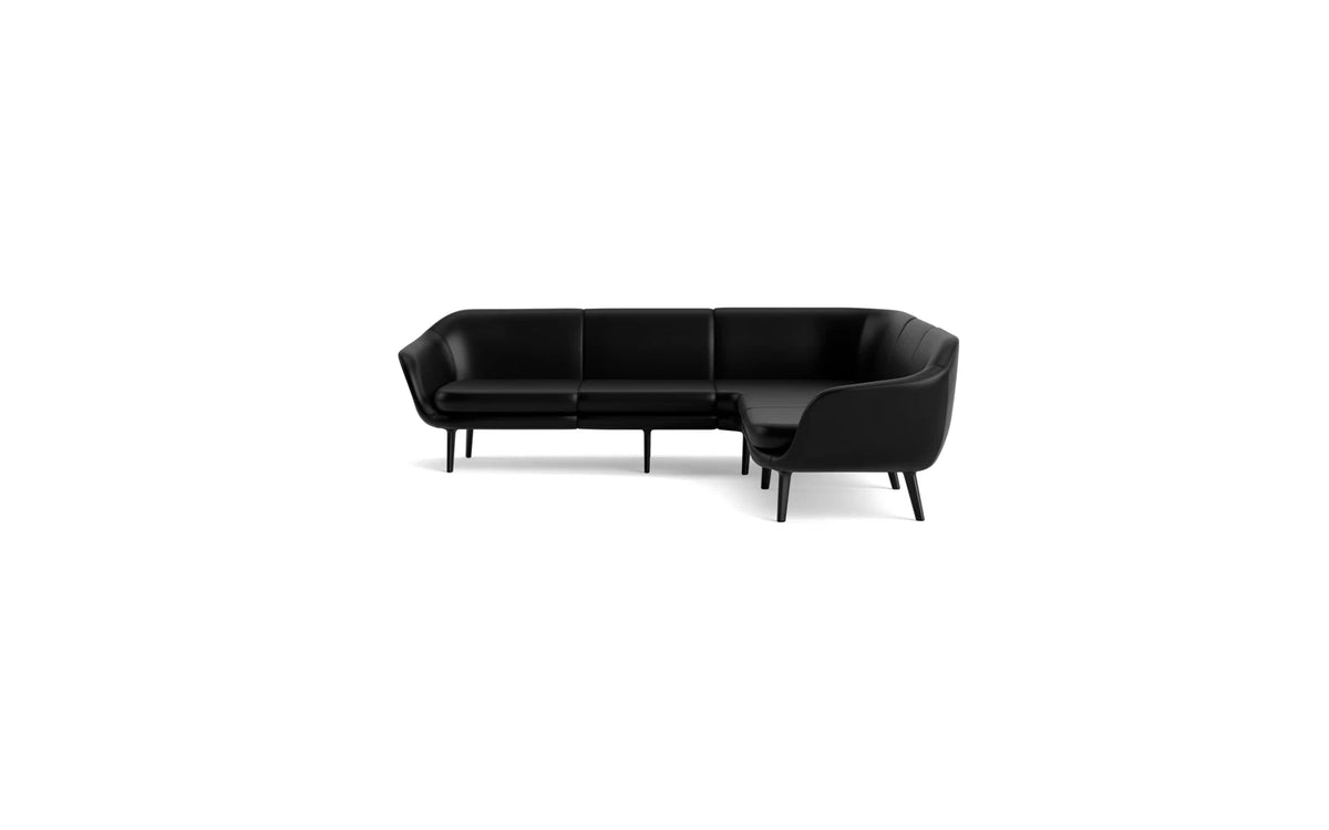 Sum modulares Sofa 4-Sitzer Ecke, schwarzes Aluminium in Ultra 41599 präsentiert im Onlineshop von KAQTU Design AG. 4er Sofa ist von Normann Copenhagen