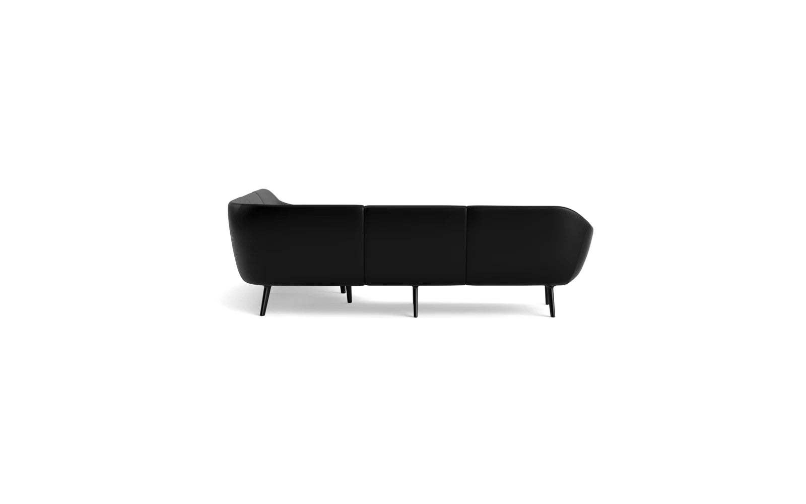 Verleihen Sie Ihrem Wohnraum mit dem Sum modulares Sofa 4-Sitzer Ecke von Normann Copenhagen einen Hauch von Eleganz. Flexibles Design, stilvolles schwarzes Aluminium und unvergleichlicher Komfort erwarten Sie.