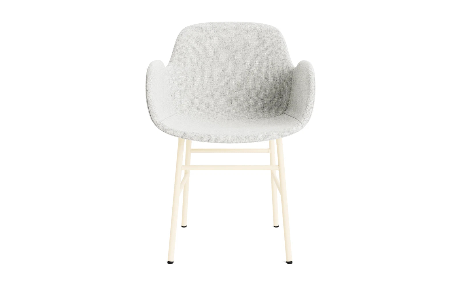 Erleben Sie den Form Lehnstuhl in Creme, gepolstert mit hochwertigem Hallingdal-Stoff und robustem Stahlrahmen – ein zeitloses Design für jeden Raum.